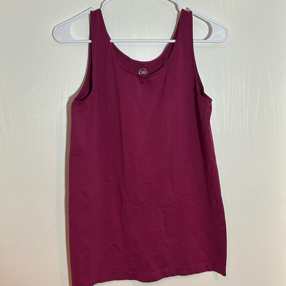 Cato Womens Plus Size 14/16W Berry Magenta Scoop Neck‎ Tank Top Stretch RN37080